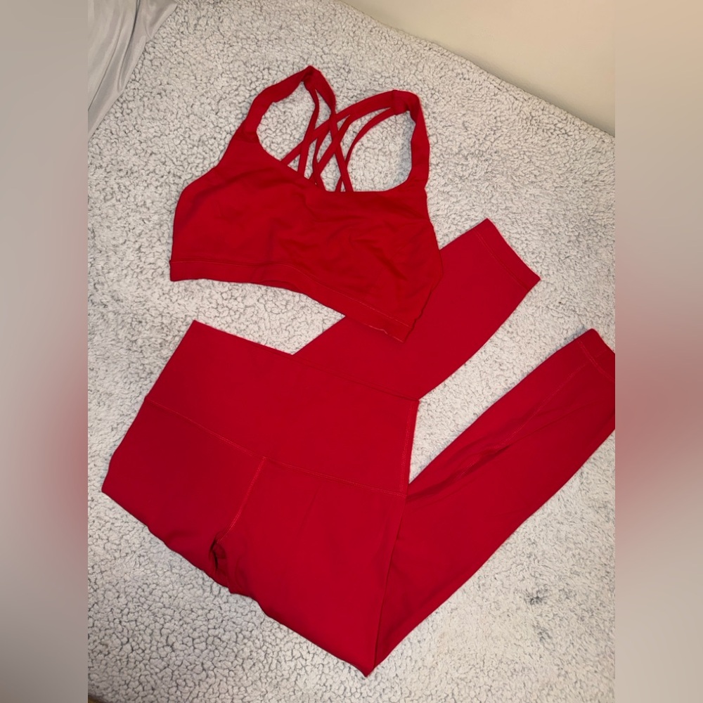 LULULEMON SET! Size 6 *Worn Once!! Dark Red